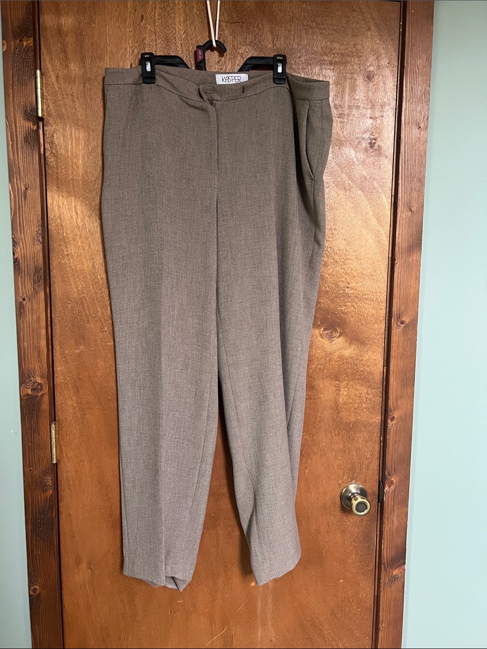 Kasper Men's Dress Pants in Taupe Brown